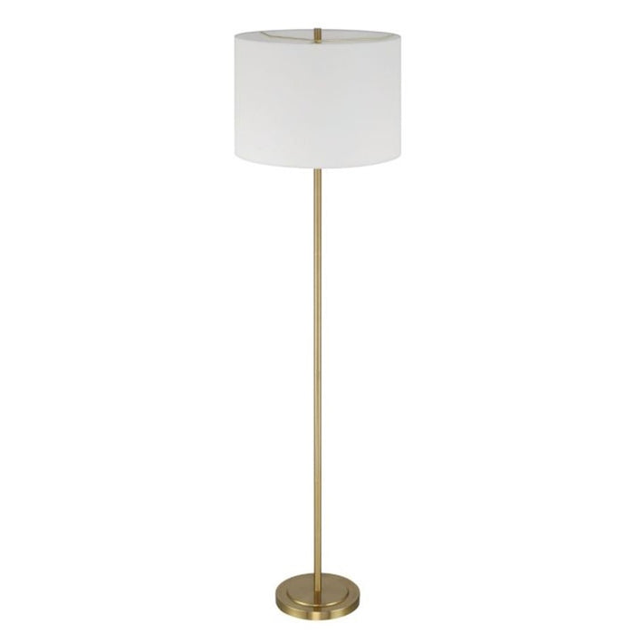 Craftmade Jones 1 Light Floor Lamp, Brass/White