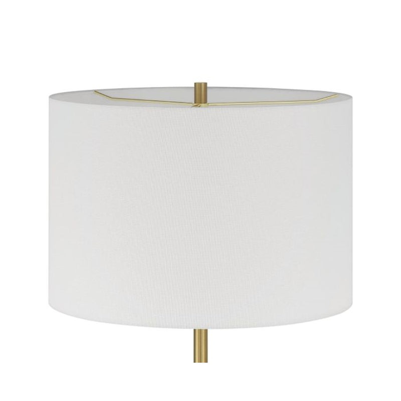 Craftmade Jones 1 Light Floor Lamp, Brass/White