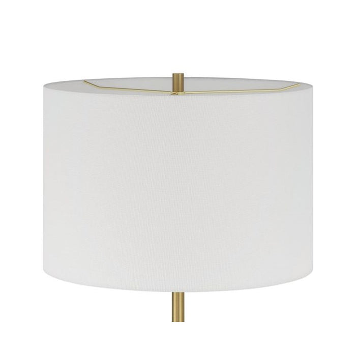 Craftmade Jones 1 Light Floor Lamp, Brass/White