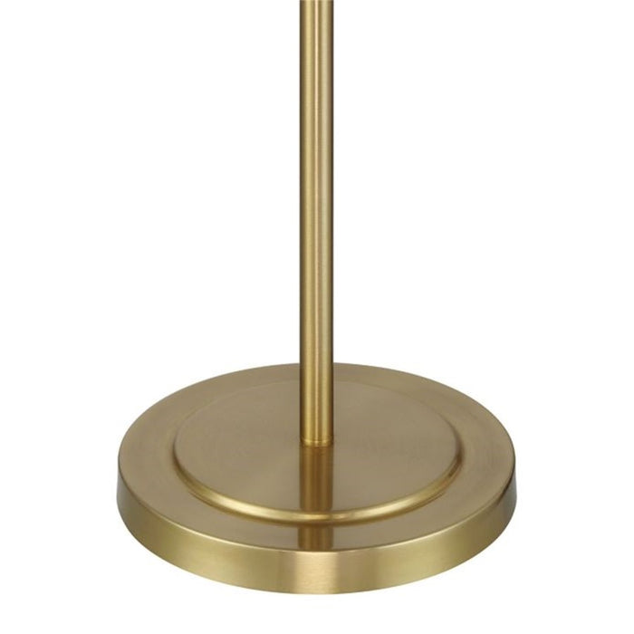 Craftmade Jones 1 Light Floor Lamp, Brass/White