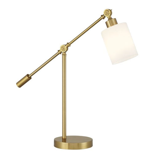 Craftmade Indiana 1 Light Table Lamp, Brass/Frost White