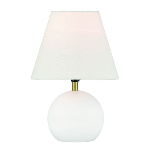Craftmade Olive 1 Light Table Lamp, White/Brass