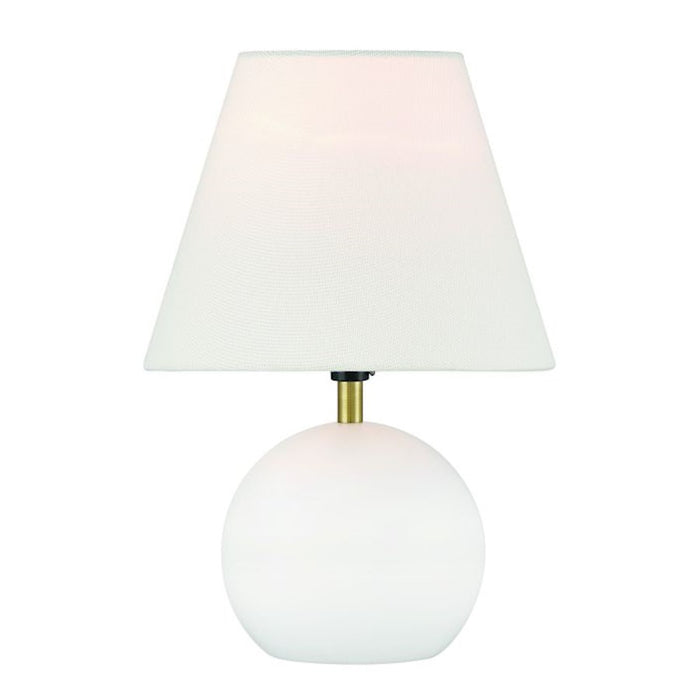 Craftmade Olive 1 Light Table Lamp, White/Brass