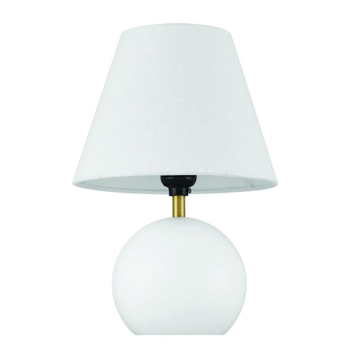 Craftmade Olive 1 Light Table Lamp, White/Brass