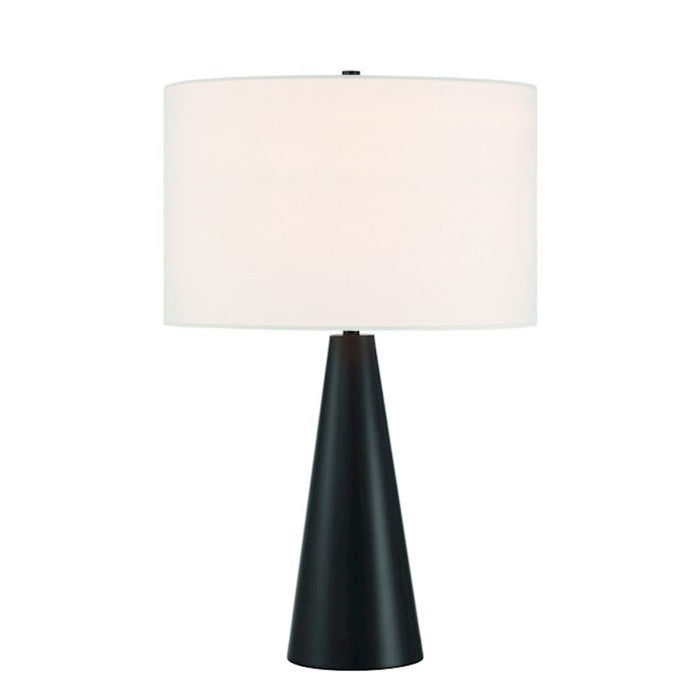 Craftmade Keefer 1 Light Table Lamp, Black