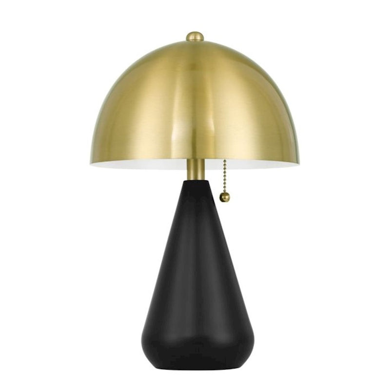 Craftmade Shelby 2 Light Table Lamp, Black/Brass/Brass