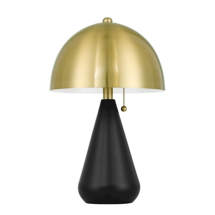 Craftmade Shelby 2 Light Table Lamp, Black/Brass/Brass - 87014FBSB-T
