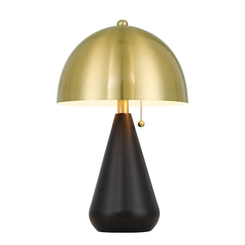 Craftmade Shelby 2 Light Table Lamp, Black/Brass/Brass