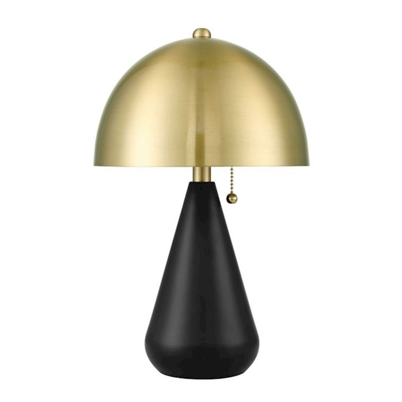 Craftmade Shelby 2 Light Table Lamp, Black/Brass/Brass