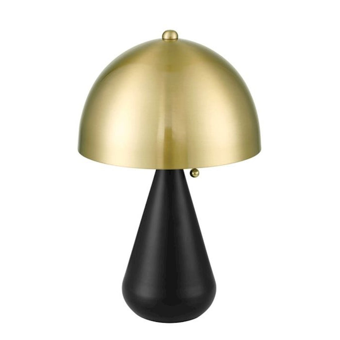 Craftmade Shelby 2 Light Table Lamp, Black/Brass/Brass