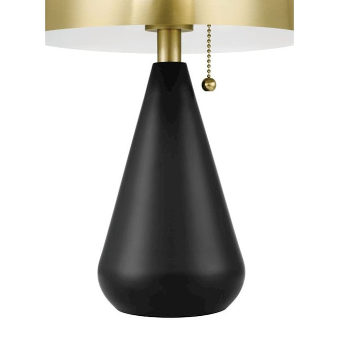 Craftmade Shelby 2 Light Table Lamp, Black/Brass/Brass