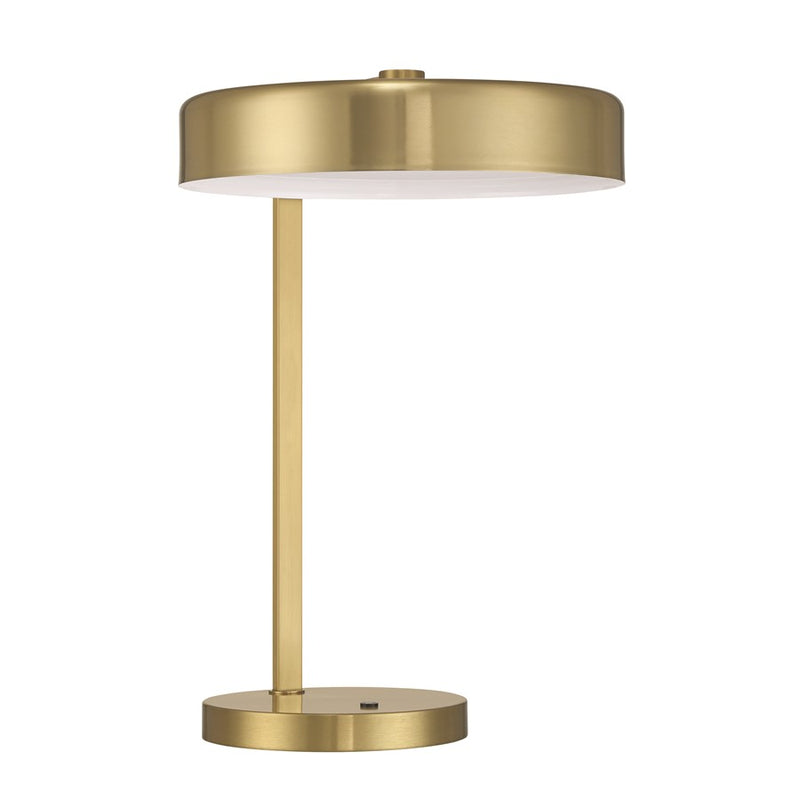 Craftmade Keeva 1 Light Table Lamp, Satin Brass