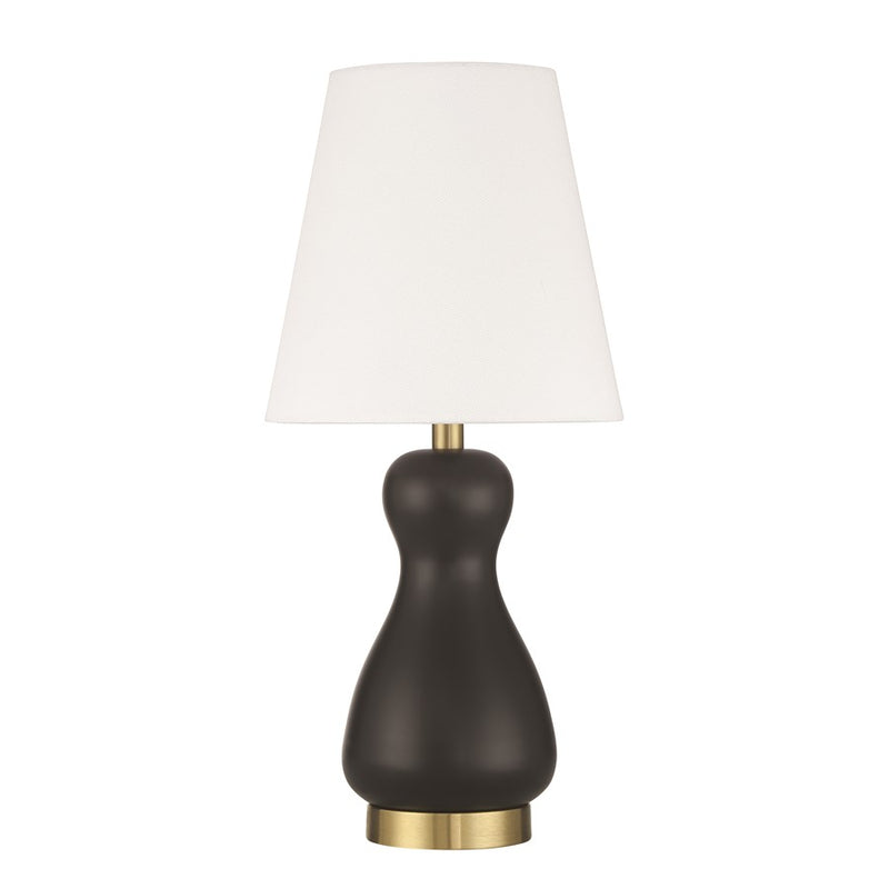 Craftmade Gloria 1 Light Table Lamp, Flat Black/Satin Brass