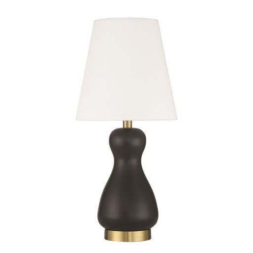 Craftmade Gloria 1 Light Table Lamp, Flat Black/Satin Brass