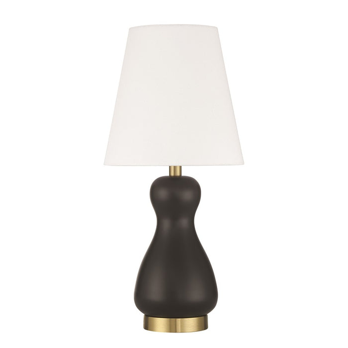Craftmade Gloria 1 Light Table Lamp, Flat Black/Satin Brass