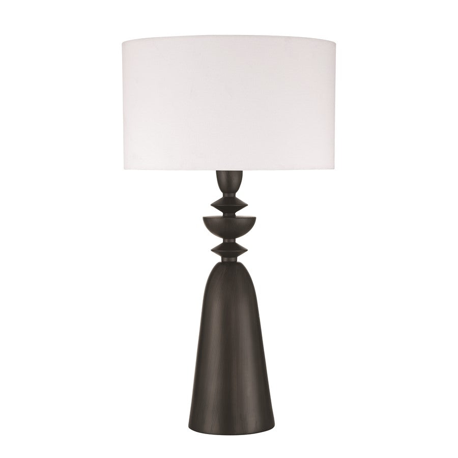 Craftmade Travis 1 Light Table Lamp, Dark Wood