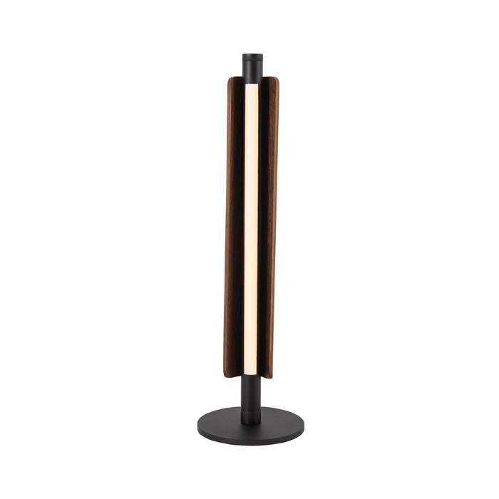 Craftmade Cameron 1 Light Table Lamp, Flat Black/Walnut