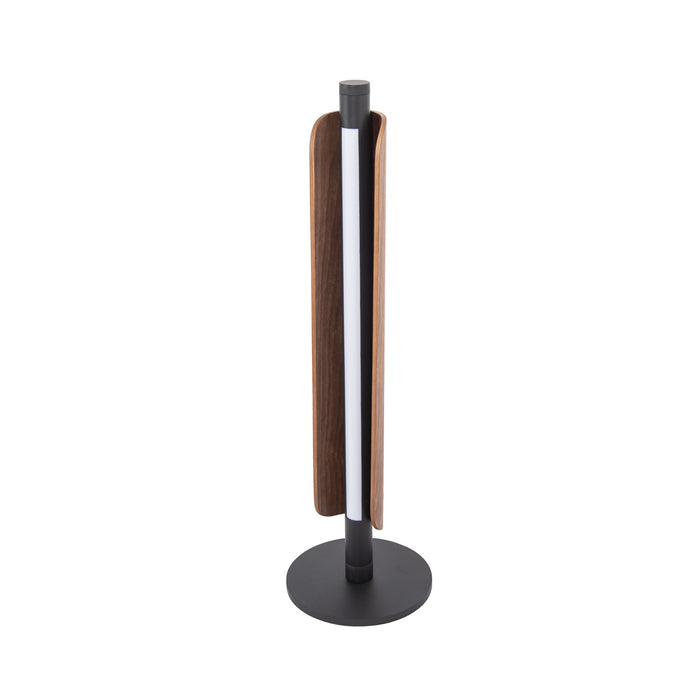 Craftmade Cameron 1 Light Table Lamp, Flat Black/Walnut