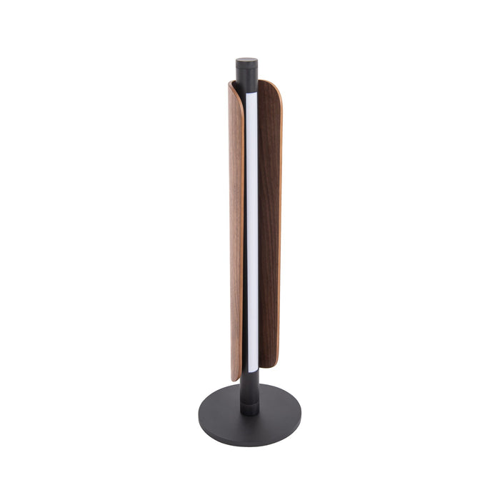 Craftmade Cameron 1 Light Table Lamp, Flat Black/Walnut