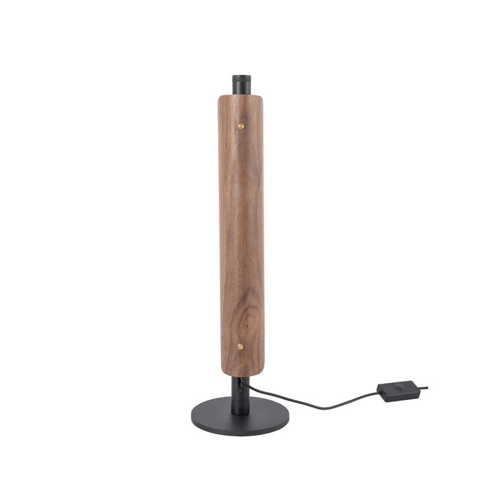 Craftmade Cameron 1 Light Table Lamp, Flat Black/Walnut