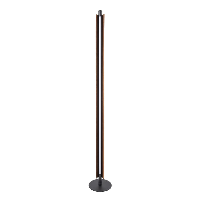 Craftmade Cameron 1 Light Floor Lamp, Flat Black/Walnut - 87031FBWAL-F