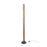 Craftmade Cameron 1 Light Floor Lamp, Flat Black/Walnut