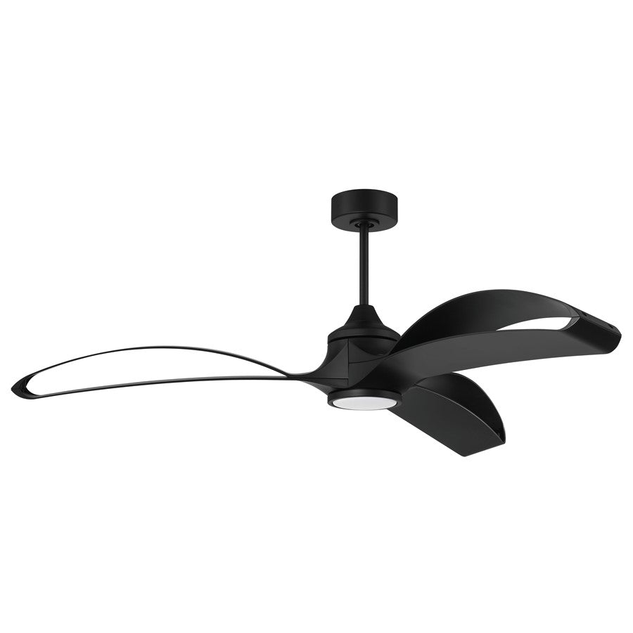 Craftmade Bandeaux 1Lt 60" Fan/Light Kit, Flat Black /Flat Black