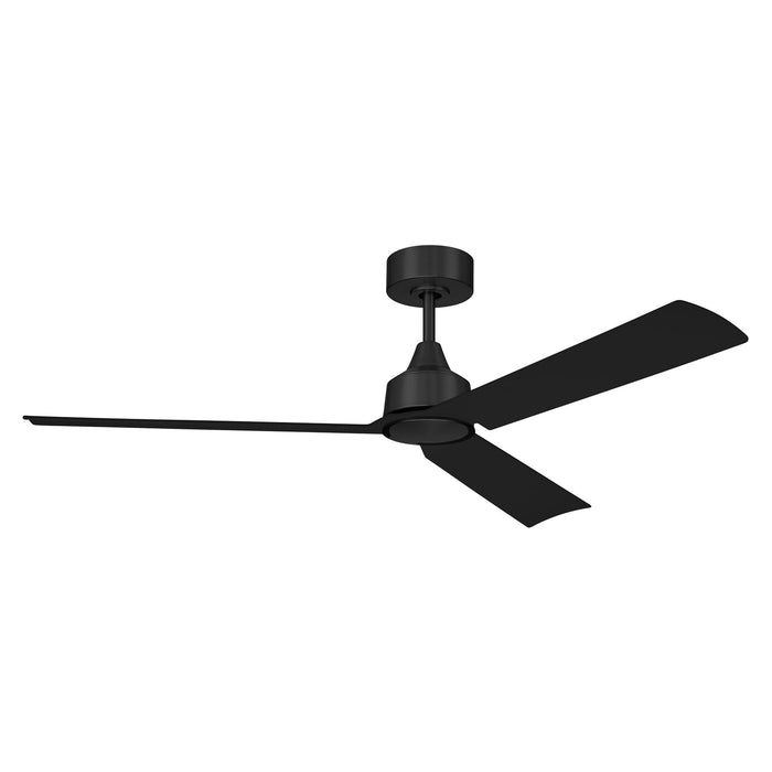 Craftmade Charming 52" 3-Blade Ceiling Fan, Flat Black - CHM52FB3