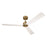 Craftmade Charming 52" 3-Blade Ceiling Fan, Satin Brass