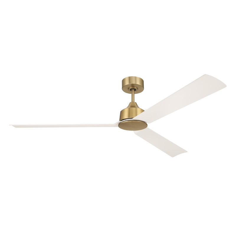 Craftmade Charming 62in 3-Blade Ceiling Fan | Modern Satin Brass and White ABS | Living Room & Bedroom | 62 x 12.72 x 12.72 in | Model CHM62SB3
