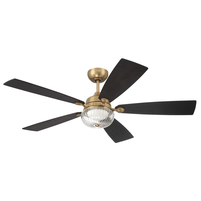 Craftmade Chandler 1Lt 52" Fan, Brass/Flat Black/Black Walnut