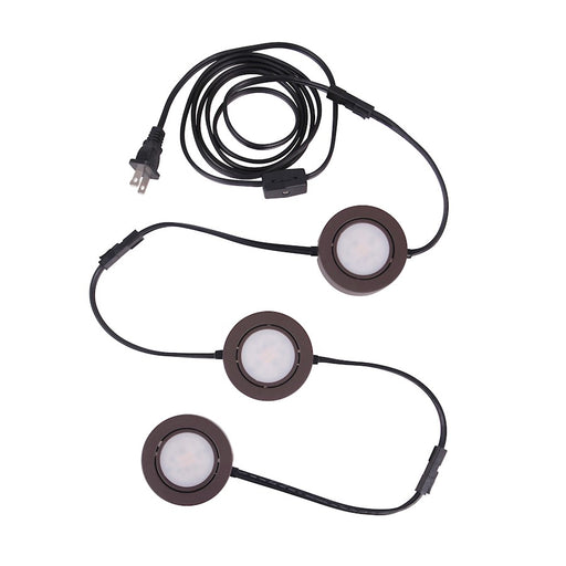 Craftmade Under Cabinet 3" Puck Light/Cord/Connector, Pack Of 3