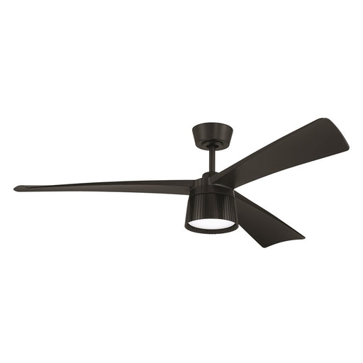 Craftmade Canto 52" 3-Blade Damp Ceiling Fan, Black/Light Kit