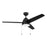 Craftmade Cozy 52" 3-Blade Ceiling Fan/Pull Chain, Black/Light Kit