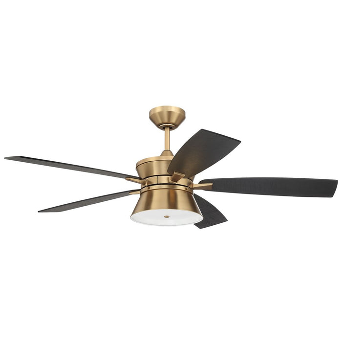 Craftmade Dominick 3Lt 52" Fan, Satin Brass/Black/Black Walnut