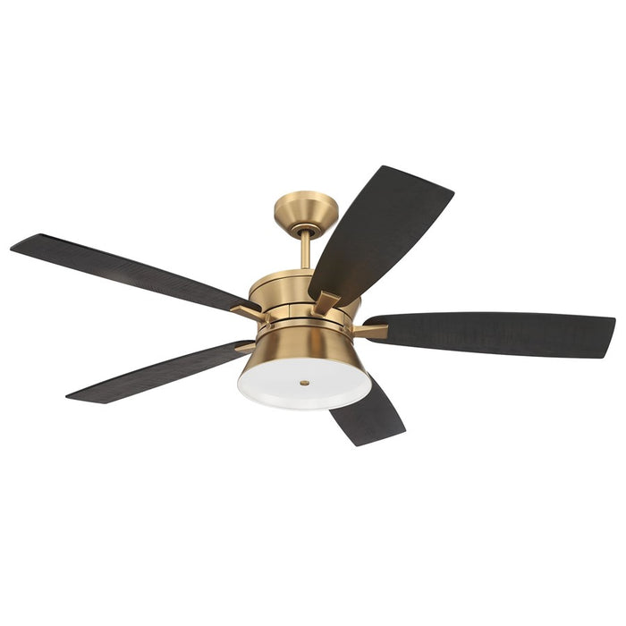 Craftmade Dominick 3Lt 52" Fan, Satin Brass/Black/Black Walnut