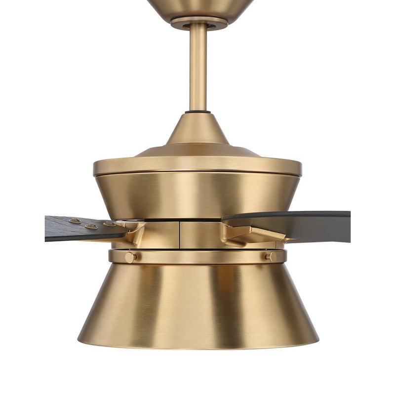 Craftmade Dominick 3Lt 52" Fan, Satin Brass/Black/Black Walnut