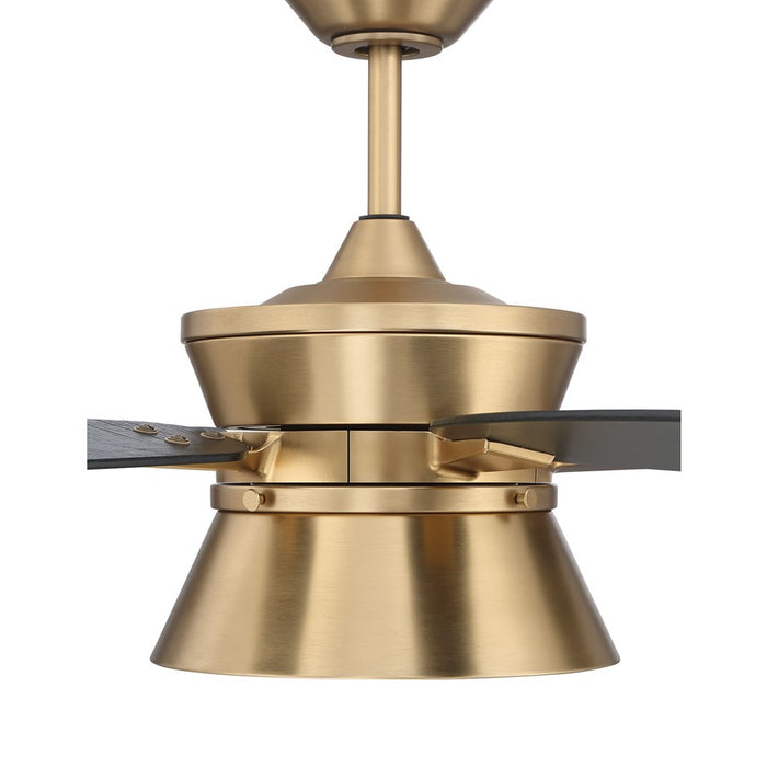 Craftmade Dominick 3Lt 52" Fan, Satin Brass/Black/Black Walnut
