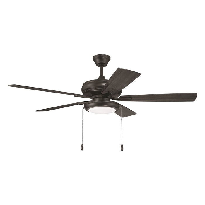 Craftmade Eos 52" 5-Blade Ceiling Fan, Black/GW/LED Pan Light Kit