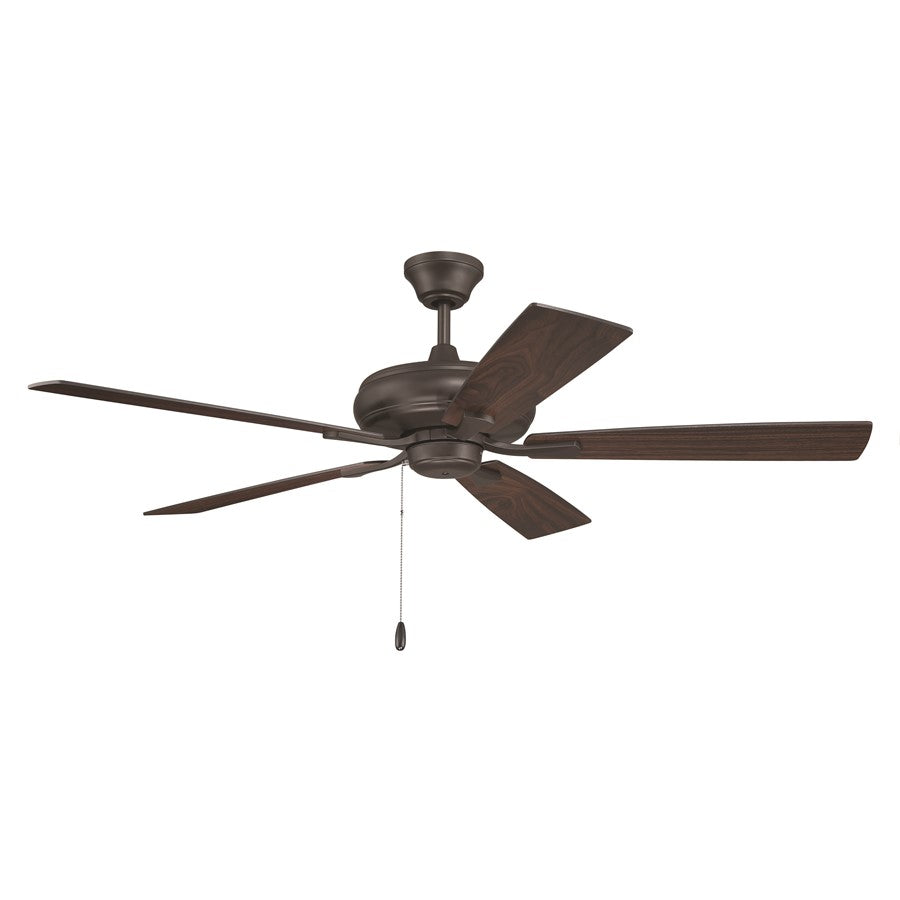 Craftmade Eos 52" 5-Blade Ceiling Fan, Bronze/Walnut - ECF52CBZ5-CBZWLN