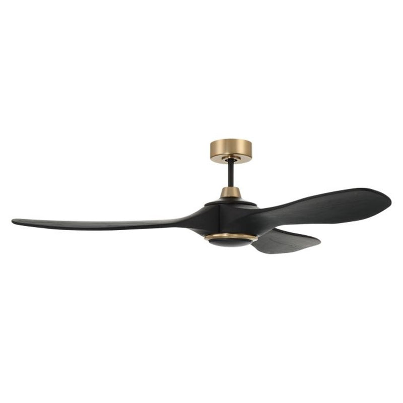 Craftmade Envy 60 1Lt 60" Fan, Flat Black/Satin Brass