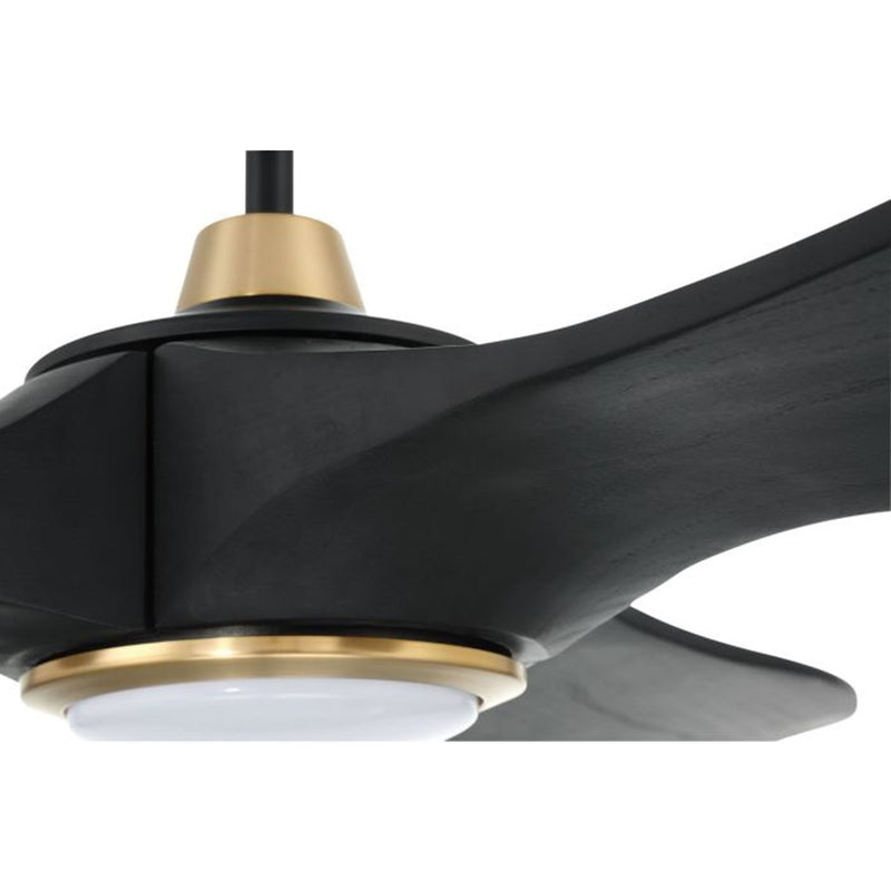 Craftmade Envy 60 1Lt 60" Fan, Flat Black/Satin Brass