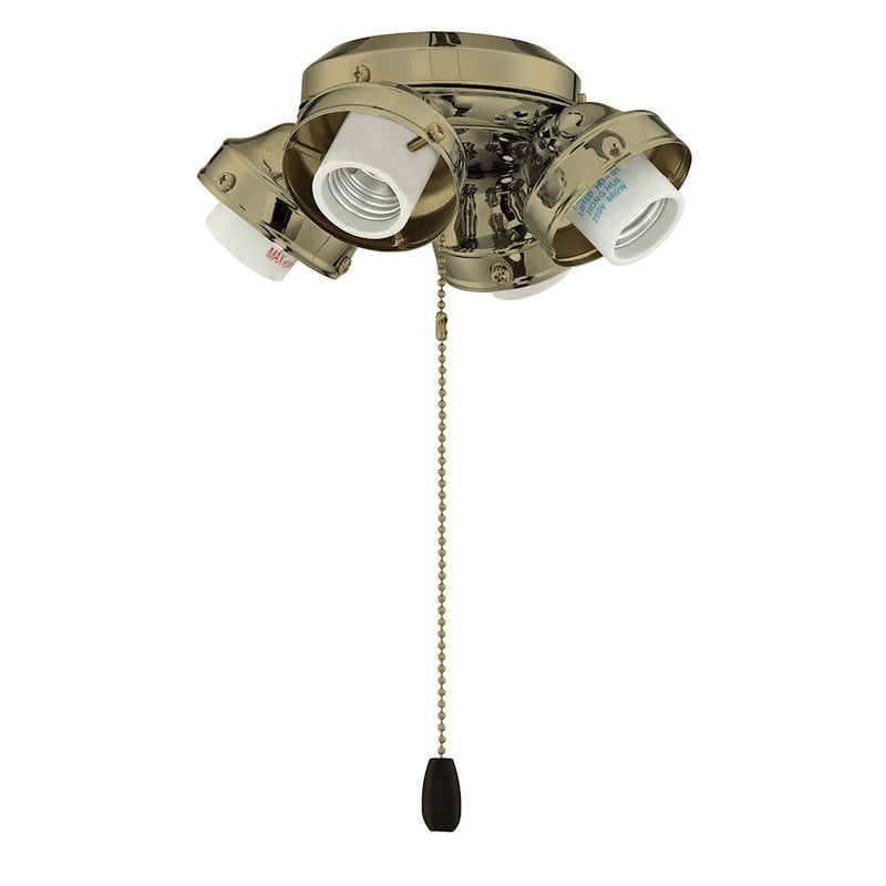 Craftmade 4 Light Medium Base Fitter, Satin Brass