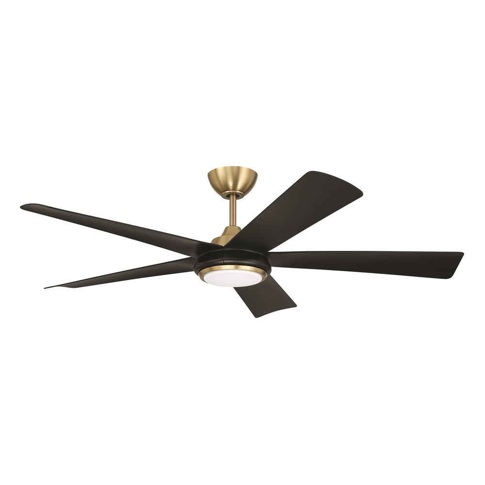 Craftmade Frye 52" 5-Blade 1 Light Ceiling Fan, Satin Brass - FRY52SBFB5