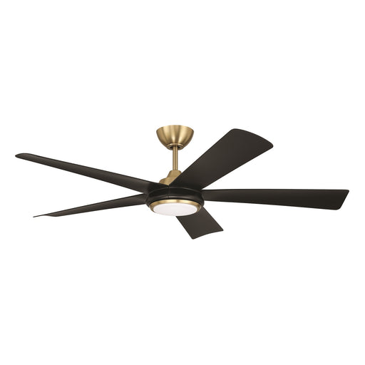 Craftmade Frye 52" 5-Blade 1 Light Ceiling Fan, Satin Brass - FRY52SBFB5