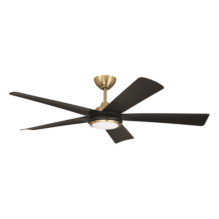 Craftmade Frye 52" 5-Blade 1 Light Ceiling Fan, Satin Brass - FRY52SBFB5