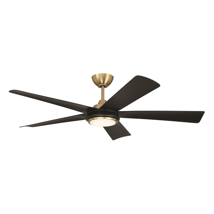 Craftmade Frye 52" 5-Blade 1 Light Ceiling Fan, Satin Brass