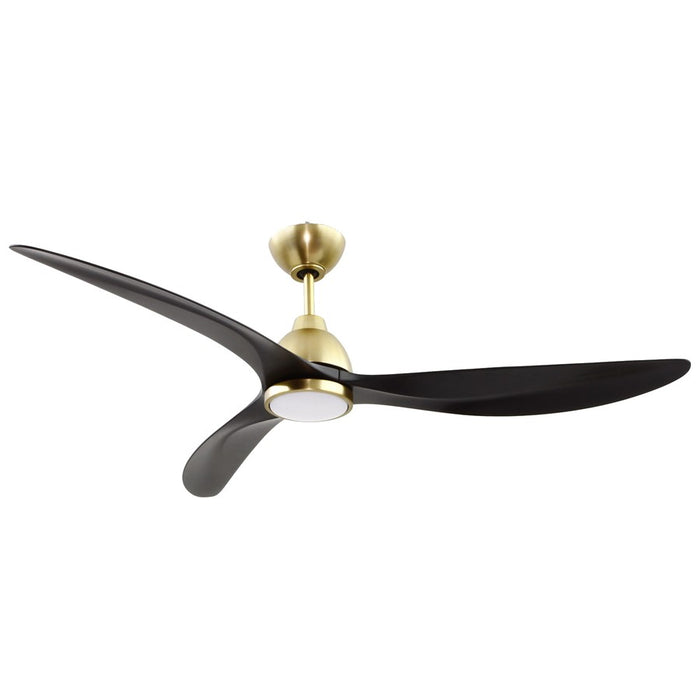 Craftmade Frazier 52" 3-Blade Ceiling Fan, Brass/Black