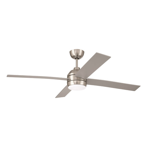 Craftmade Kelsey 52" 4-blade 1 Light Ceiling Fan, Brushed Nickel - KLS52BNK4