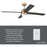 Craftmade Kelsey 52" 4-Blade Ceiling Fan, Brass/Black/Light Kit